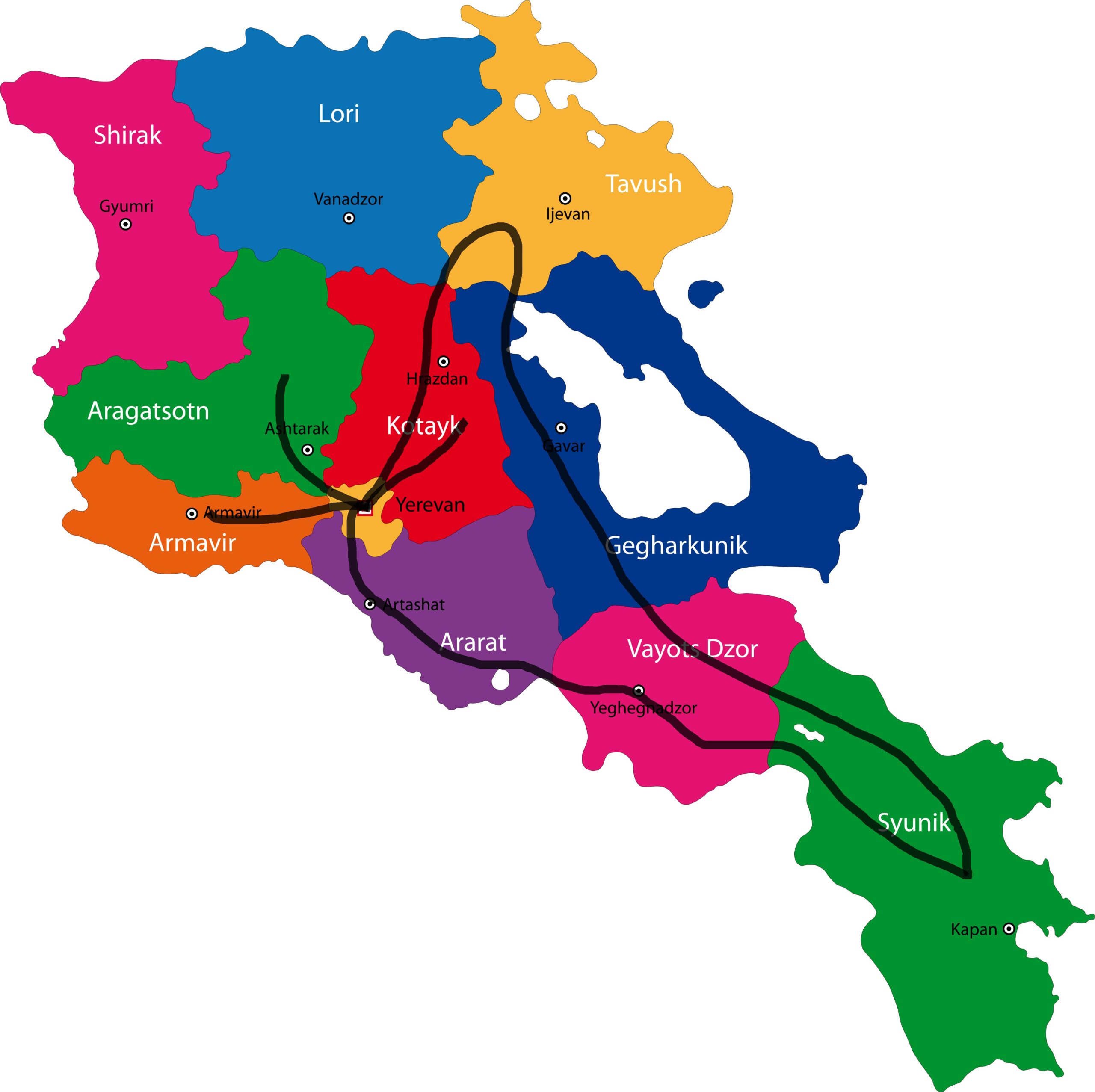 Carte Arménie