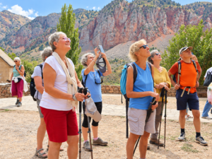 Groupe de voyageurs admirant Noravank